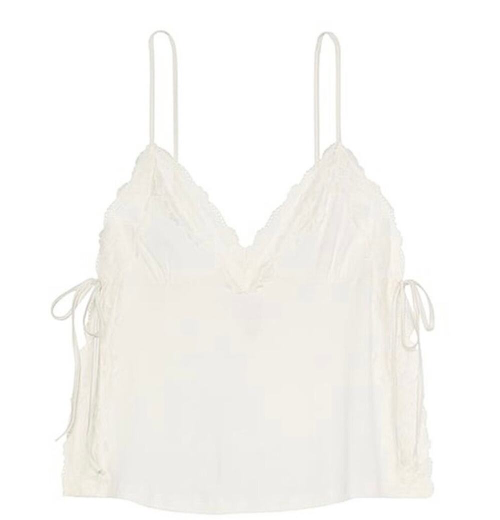 Victoria Secret Womens XXL Ribbed Modal & Lace Cami Top